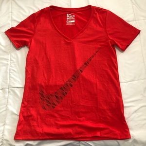 Red Nike Dri Fit Shirt